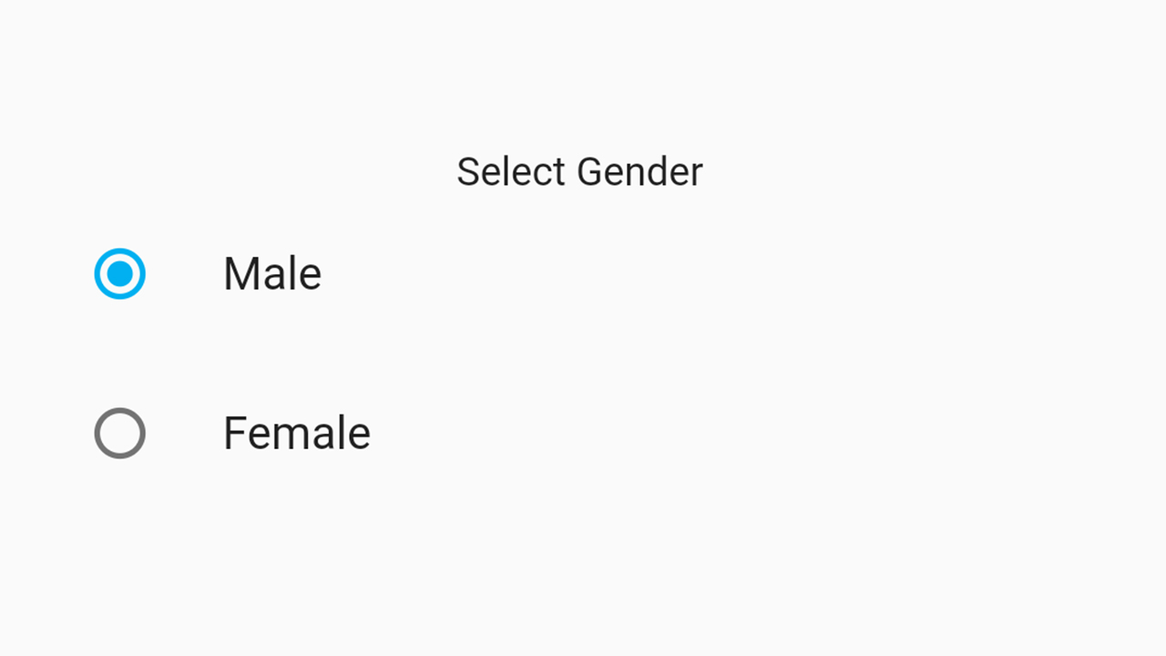 Gender Selection preview